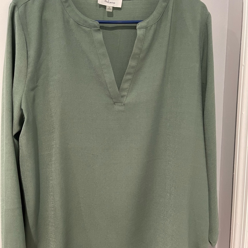 Milano Green Long Sleeve Top